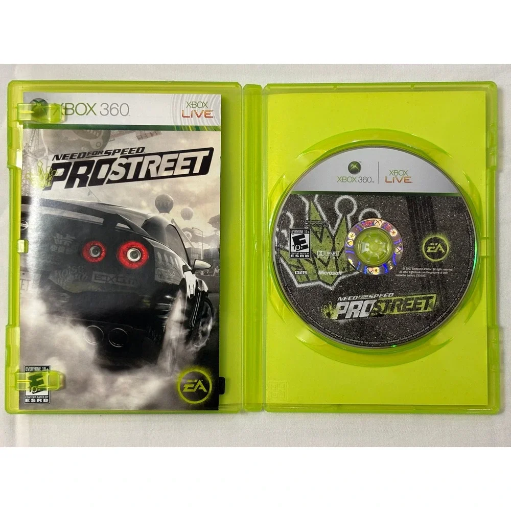 Xbox 360 Need for Speed ProStreet Racing Video Game‎ Complete with Case Disc